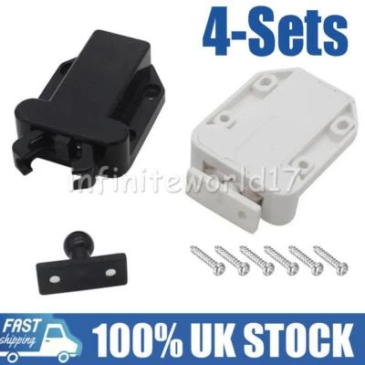 4X Push To Open Beetles Drawer Cabinet Latch Catch Touch Release Cupboard Door - Image 1 of 4