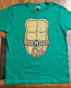 Herren Teenage Mutant Ninja Schildkröte T-Shirt/Kostüm, Michelangelo, Größe XL - Bild 1 von 3