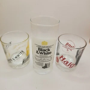 Vatertag Whisky Gläser x 3 weiße Pferde, schwarz-weiß Buchanan's und mehr - Bild 1 von 12