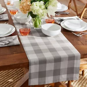 Home Fashions Farmhouse Living Buffalo-Check Table Runner Rustic Kitchen and ... - Picture 1 of 7