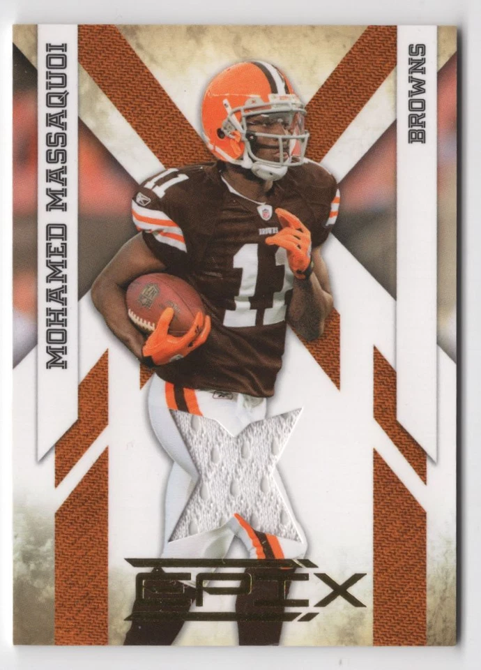 2010 Panini Epix Materials Mohamed Massaquoi 99/299 Cleveland Browns #24 - Image 1 of 2