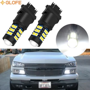 3157 White LED Daytime Running Light DRL Bulbs For GMC Sierra 1500 2500 HD 00-05 - Picture 1 of 10