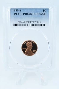 1980-S PCGS PR69DCAM Lincoln Memorial Cent Proof 1C - Picture 1 of 2