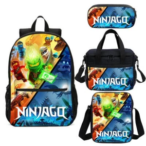 Zaino scuola bambini film cartoni animati Ninjago borsa pranzo isolata borsa penna valore lotto - Foto 1 di 19