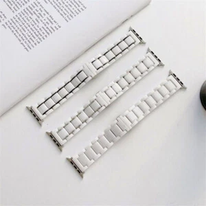 42/44/45/46/49mm Band for Apple Watch 10 9 8 7 SE Ultra 2 Ceramic Link Bracelet - Picture 1 of 23