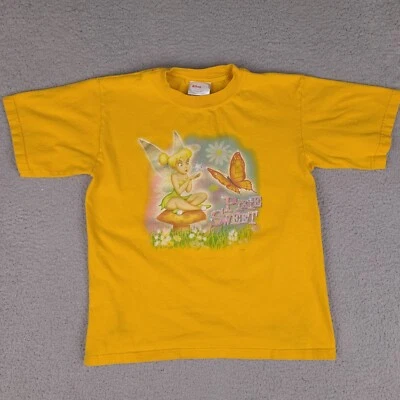 Vintage Disney Pixie Sweet T-Shirt Girls Medium Yellow Fairy Made In USA - Image 1 of 4
