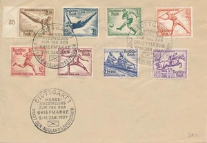 Cover Germany 1937 WWII Reich Era Olympics Set Stuttgard Ausland Abroad Scarce - Picture 1 of 2