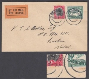 SOUTH AFRICA 1929 INTERNAL AIRMAIL COVER (ID:677/D49705) - Picture 1 of 1