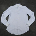 Koszula garnitursupply dla dorosłych 14,5 niebiesko-biała w paski slim fit guzik długi rękaw