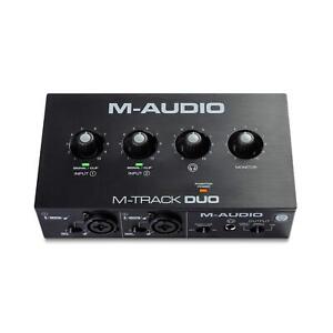 M-Audio M-Track Duo USB Interface Aufnahme Streaming Stereo XLR Schwarz SEHR GUT