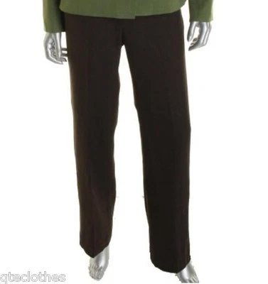 LE костюм новый Fair Lakes коричневый расслабленный крой брюки ноги платье брюки 16 L33 QCO - Изображение 1 из 3