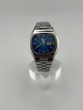 Vintage Seiko 6119-5490 Mens Automatic watch Blue sunburst dial.