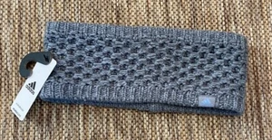 Adidas Neu Damen Crestline Stirnband grau Logo Einheitsgröße neu mit Etikett - Bild 1 von 3