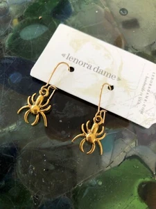 1a Nwt Anthropologie Lenora Dame Spider Insect Earrings - Picture 1 of 4