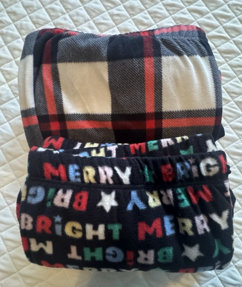 Wondershop Women's Red Green White Plaid Fleece Pajama Pants Plus Size 2X