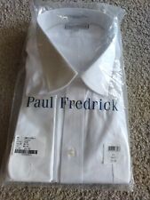Paul Fredrick Finest Two Ply Cotton Long Sleeve Button Up Size 20/35 