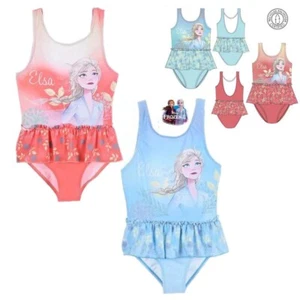 Girls Kids Children Disney Frozen Elsa Anna Swimming Costume Swimsuit age 3 - 8 - Picture 1 of 1