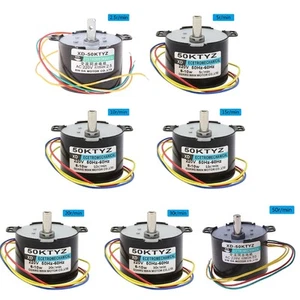 50KTYZ Magnet Synchronous Motor AC220V 2.5-50R/Min Low Speed Reducer Motors Kit - Picture 1 of 10
