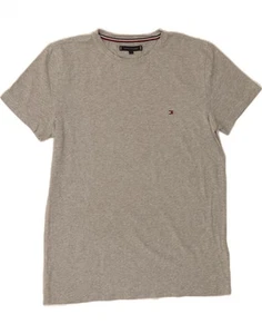TOMMY HILFIGER Mens T-Shirt Top Large Grey Cotton DA26 - Picture 1 of 3