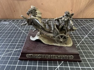 1993 Zinn "The Gift of Loyalty" Drachen Figur - Göttin Aurora Streitwagen - Bild 1 von 4