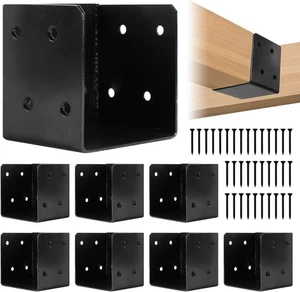 8 Pcs Deck Railing Brackets Connectors for 4"x4", 4"x6" Railing Wood Post, Heavy - Picture 1 of 13