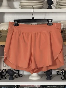 Lululemon Fast & Free reflektierende Laufshorts koralle pfirsich Damengröße 10 ** - Bild 1 von 14