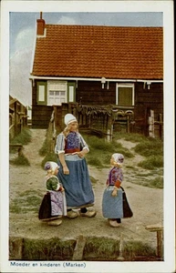 Disfraz de vida tradicional holandés Moeder en kinderen Marken Países Bajos niñas PC - Imagen 1 de 2
