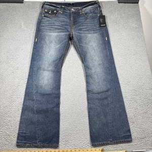 Pantalones de mezclilla acampanados True Religion 36 Joey Super T con solapa costura retorcida nuevos con etiquetas $239 - Imagen 1 de 15