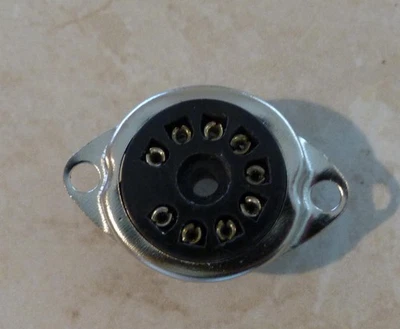 9 pin Noval B9A Plastic Top Mount Tube Socket Suits 12AX7, EL84 - image 1 of 4