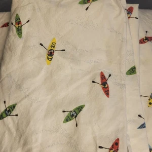 Eddie Bauer KAYAK TWIN SIZE Sheet Set 100% Cotton Flat&Fitted & PC Nautical - Picture 1 of 5