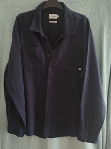 Farah Navy Blue Mens Shirt XXL. New Without Tags - Picture 1 of 1