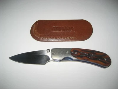 William Henry Knife - T09-A - Kestrel Liner Lock Knife Circa 1998; with sheath - Image 1 of 4