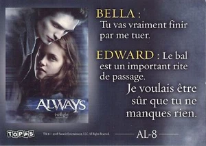 Carte TWILIGHT Fascination TOPPS Puzzle N° AL-8 - Imagen 1 de 1