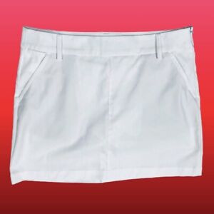 Puma Activewear Golf Tennis Pockets Stretching White Skirt Skort Sz 12