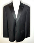 Jcrew 550 Slim Fit Tuxedo Jacket Italian Wool Black 44R E5335