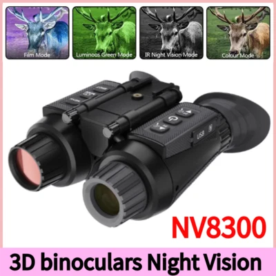 NV8300 Infrared Night Vision Binoculars 4K 3D Head Mounted Goggles 8X Zoom 36MP - Image 1 of 4
