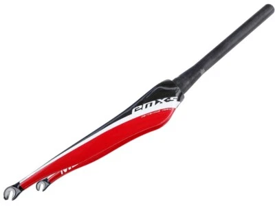 Eddy Merckx EMX-5 1K Carbon 700c 9x100mm QR Tapered Bike Fork Red/Black - Image 1 of 4