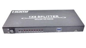 HDMI 1x8 Splitter 8 Port 1 IN 8 Out HDMI Switch Full HD 1080P 3D NO POWER CABLE - Picture 1 of 3