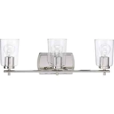 Progress Lighting Adley 23 in. 3-Light Polished Nickel  Bathroom Vanity Light - Image 1 of 4