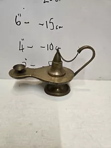 Aladin Genie Oil lamp Brass Magic Lamp Aladdin Middle Eastern Chirag - Picture 1 of 7