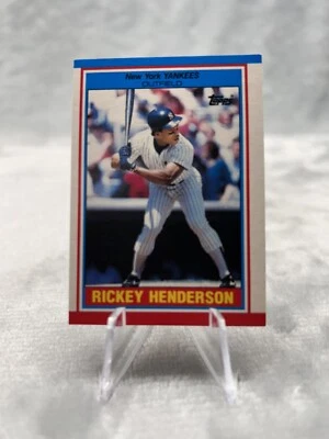 1989 Topps American UK mini #37 Rickey Henderson Yankees - Image 1 of 2