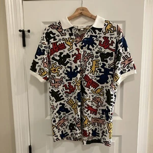 Keith Haring X Lacoste Men’s Polo Shirt Size US Large White - Picture 1 of 14