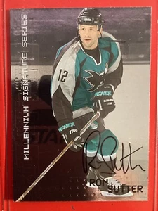 1999-00 ITG Be A Player Ron Sutter Millennium Signature Series AUTO #208 Sharks - Bild 1 von 3