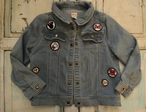 Girls Denim Jacket Disney Size 7/8 Minnie Mouse Patch VGUC - Picture 1 of 3