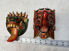 Vtg Bali Balinese Mask Rangda Demon Queen Hand Carved & Painted Wall Sculpture