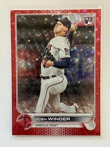 2022 Topps Update Red Foil US6 Josh Winder #35/199 Minnesota Twins RC - Picture 1 of 2