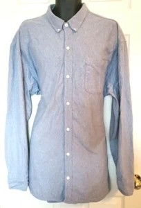 Duluth Trading Herren Größe 3XL hellblau 100 % Baumwolle Jersey Button-Down-Hemd LS - Bild 1 von 4