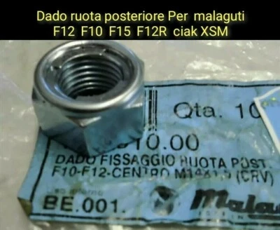 Dado ruota posteriore Per Malaguti F12 F10 F15 F12R Ciak XSM Booster Bws M14X1,5 - Immagine 1 di 2