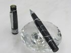 BEAUTIFUL LARGE PICASSO BLACK WITH WHITE SWIRLS CELLULOID ROLLER BALL PEN