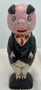 Original Bank of Republic Pig Man Cast Iron Bank - Picture 1 of 8